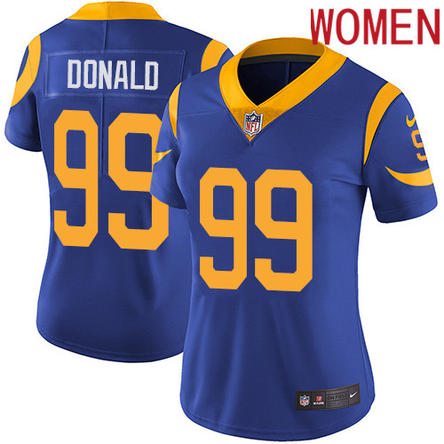2019 Women Los Angeles Rams #99 Donald blue Nike Vapor Untouchable Limited NFL Jersey